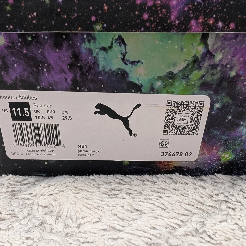 Puma LaMelo Ball MB.01 Iridescent Dreams Black Shoes Mens Size 11.5 376678-02